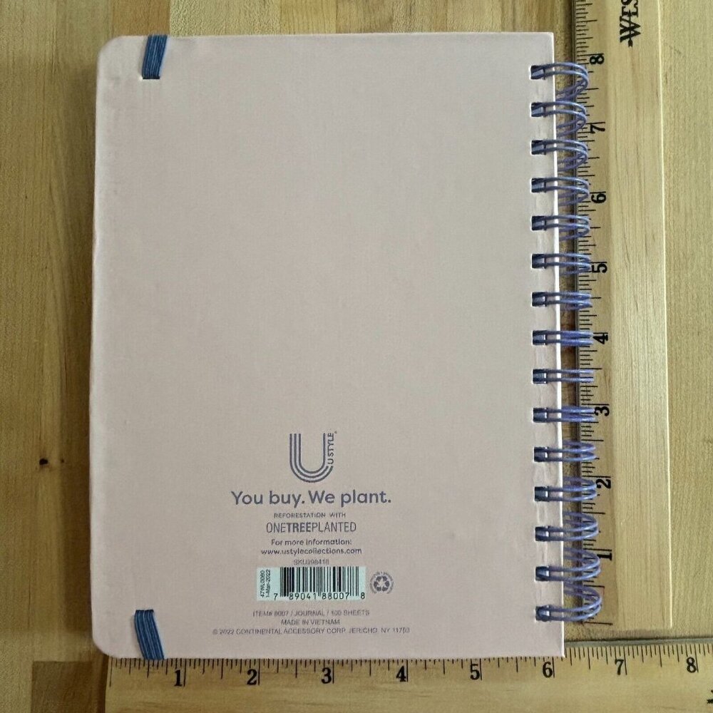 Good Things Ahead Pink Spiral Lined Dot Journal Notebook Diary Sticker Sheet NOS - Picture 2 of 4